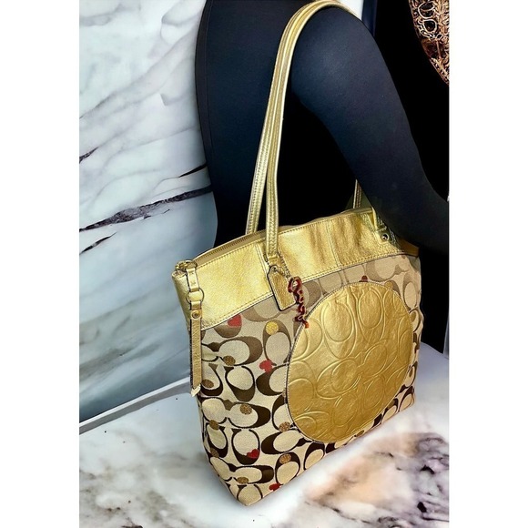 Coach F18870 Laura Signature Secret Admirer Tote & Matching Large Wristlet - Picture 7 of 13